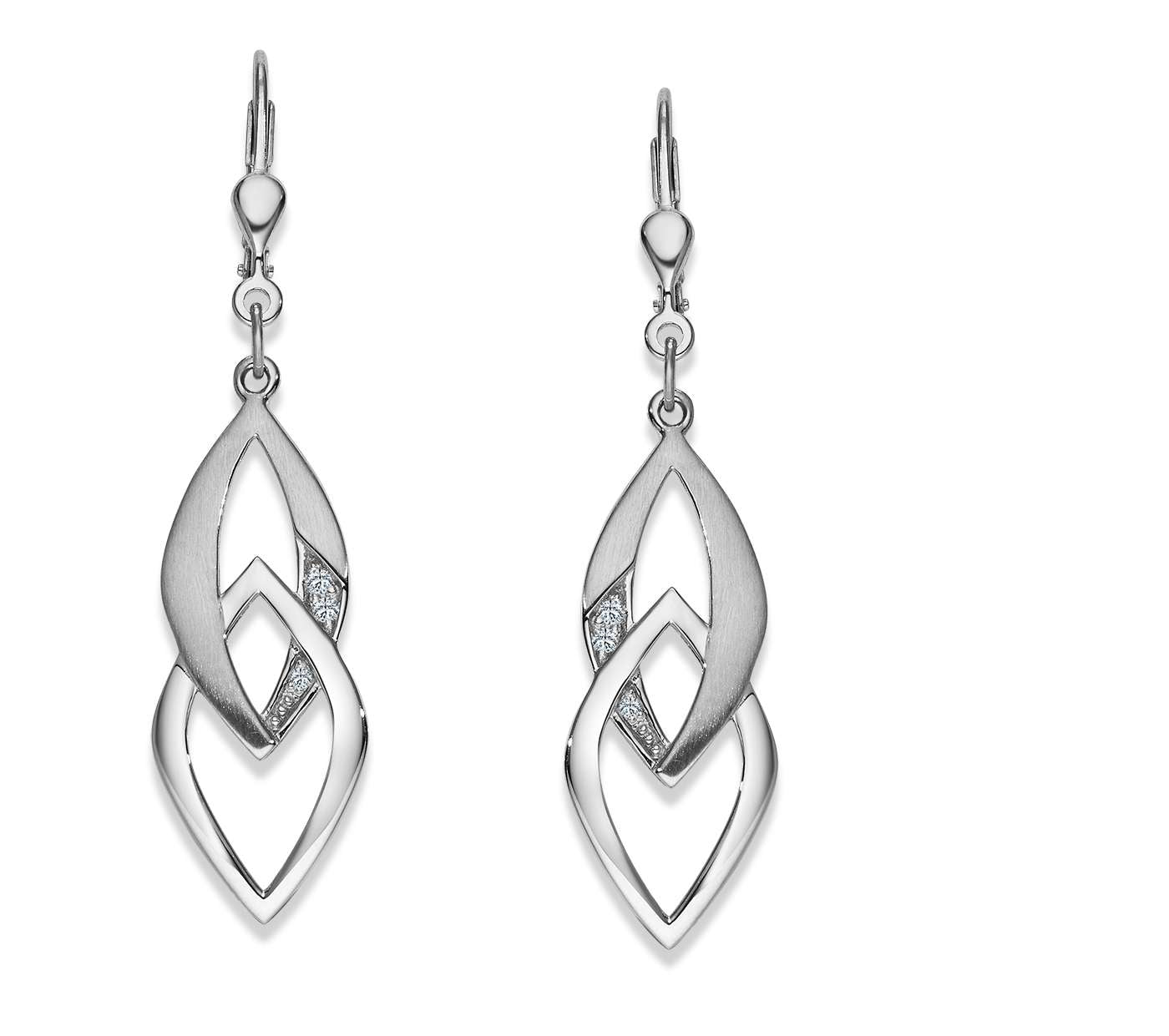 Ohrhänger aus Silber 925 weiss mit Zirkonia - 6268.02764/0001