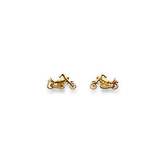 Ohrstecker Einzel Chopper – 750 Gelbgold, matt und poliert - 1163.02948/0002