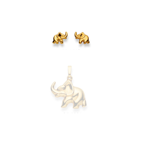 Ohrstecker Einzel Elefant – 750 Gelbgold, poliert - 1163.02735/0001