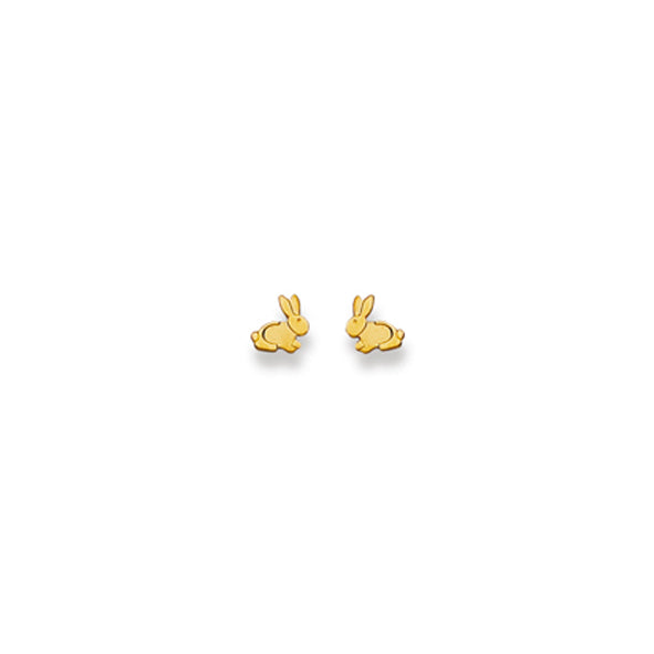 Ohrstecker Einzel Hase – 750 Gelbgold, matt und poliert - 1163.01037/0008