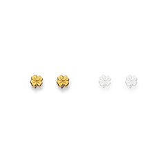 Ohrstecker Einzel Kleeblatt – 750 Gelbgold, poliert - 1163.01190/0007