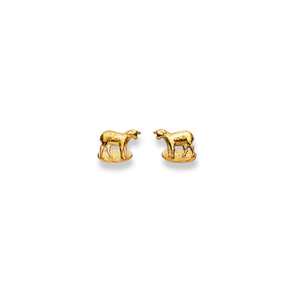Ohrstecker Einzel Schaf – 750 Gelbgold, matt und poliert - 1163.02109/0007
