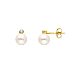 Ohrstecker mit Perle in 18 Karat Gelbgold - 140548
