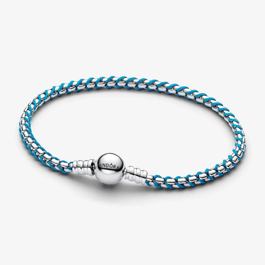 Pandora Blaue Kordel Schlangen-Gliederarmband - 593816C01