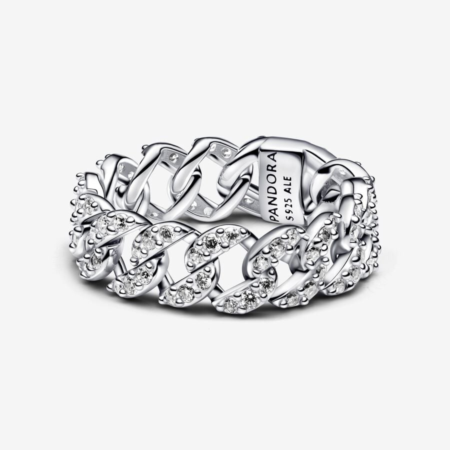Pandora Damenring - Pavé Cuban Ketten-Ring - 193557C01-52