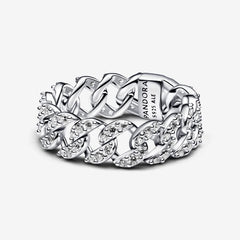 Pandora Damenring - Pavé Cuban Ketten-Ring - 193557C01-52