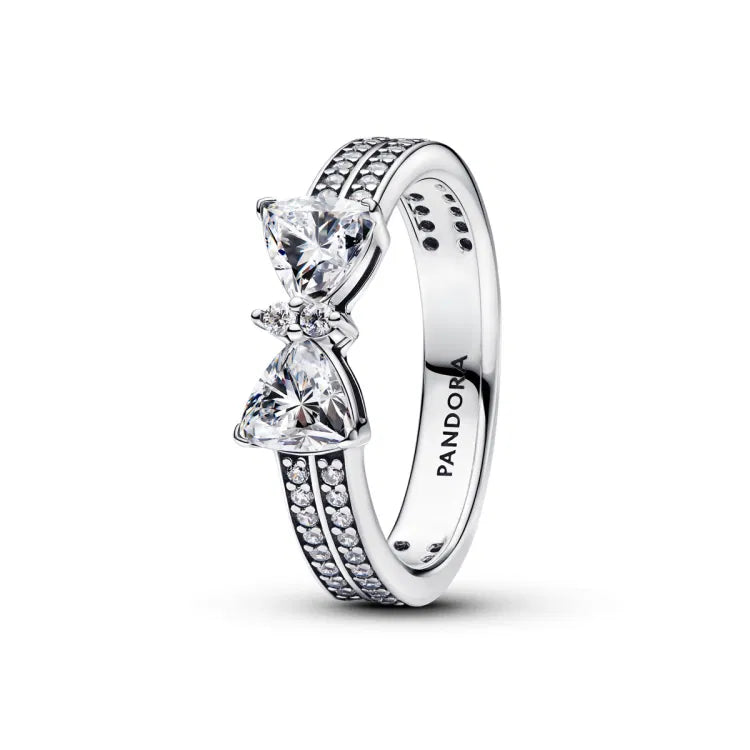 Pandora Funkelnde Schleife Doppelreihiger Ring - 193552C01 - 56