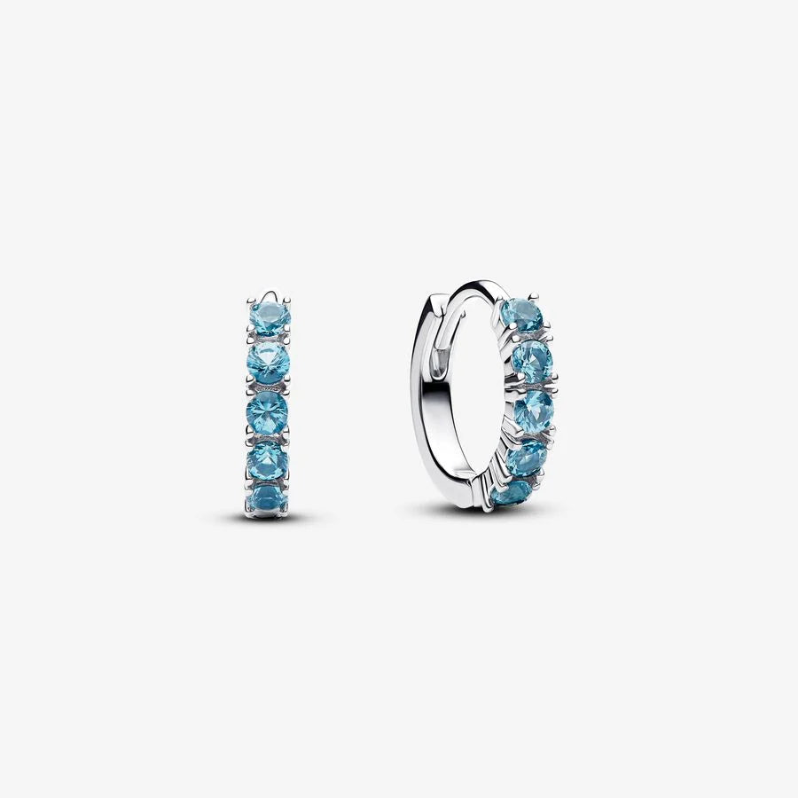 Pandora Hellblaue Huggie Ohrringe - 293849C01