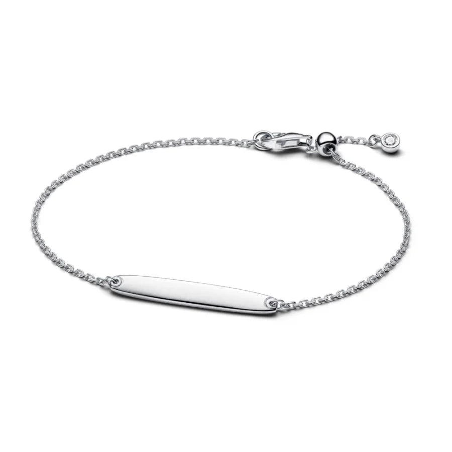 Pandora Kettenarmband mit Stegplatte mit Gravurmöglichkeit - 594010C01-18