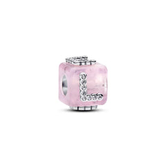 Pandora Rosafarbener Murano Glas Liebeswürfel Charm - 794433C01
