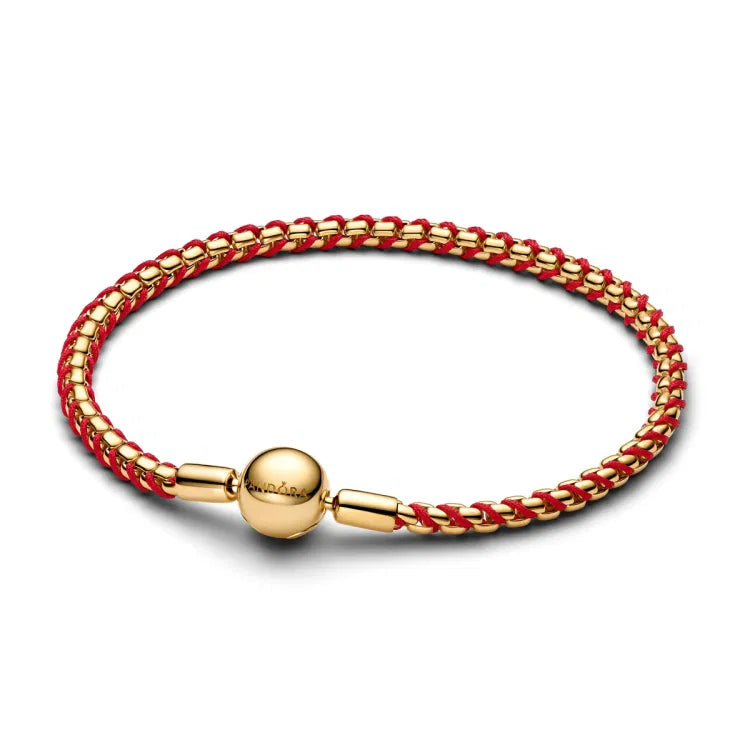 Pandora Rote Kordel Schlangen Gliederarmband - 563816C01
