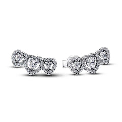 Pandora Strahlenkranz Herz Trilogie Ohrstecker - 294411C01