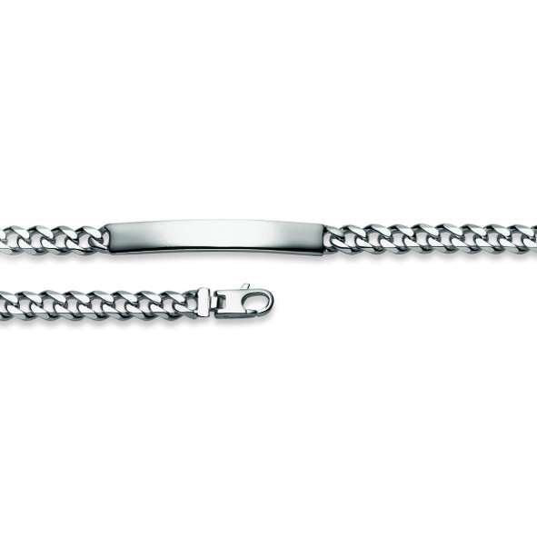 Panzer Plaketten Armband aus Silber 925 weiss - 6277.00052/170