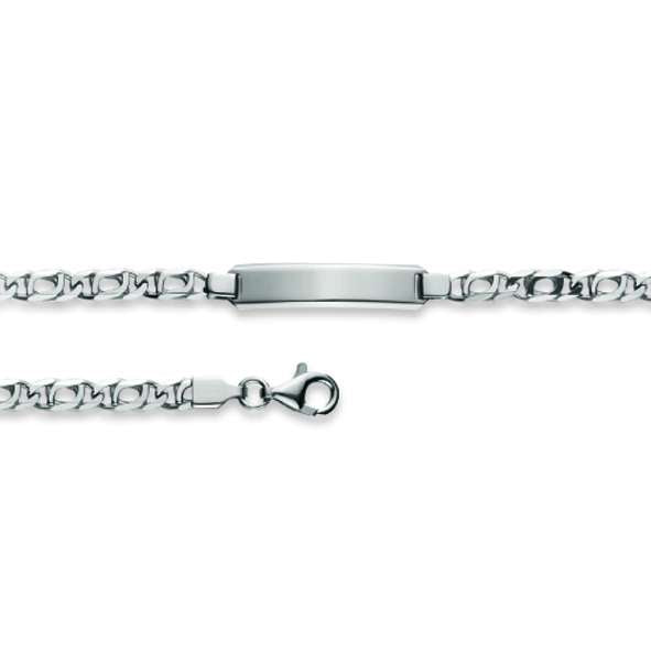 Plaketten-Armband Silber 925 weiss Falkenauge - 6277.00055/1900