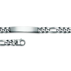 Plaketten-Armband Silber 925 weiss Figaro - 6277.00057/2100