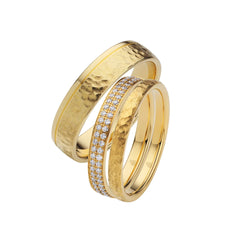 Rauschmayer First Individual Love Gelbgold Trauringe mit 54 Diamanten