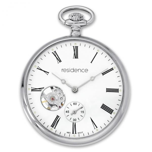 Residenz Klassische silberne Taschenuhr - AS 9105