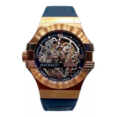 Maserati Herrenuhr mit Blaue Lederarmband - R8821108022