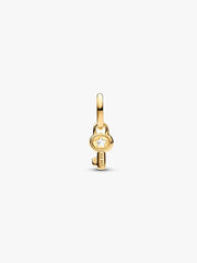 Schlüssel Mini-Charm-Anhänger vergoldet – Charm mit Cubic Zirkonia & Sternmotiv