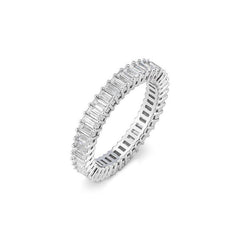 Bague fine Memoire Baguette en diamants de laboratoire – Bague élégante avec diamants de laboratoire - 41063060