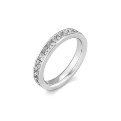Bague fine Mémoire Carrée en diamants – Bague élégante avec diamants - 41062850
