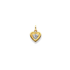 Schutzengel Anhänger Herz in 18 Karat Gold Bicolor - 1558.03368/0001
