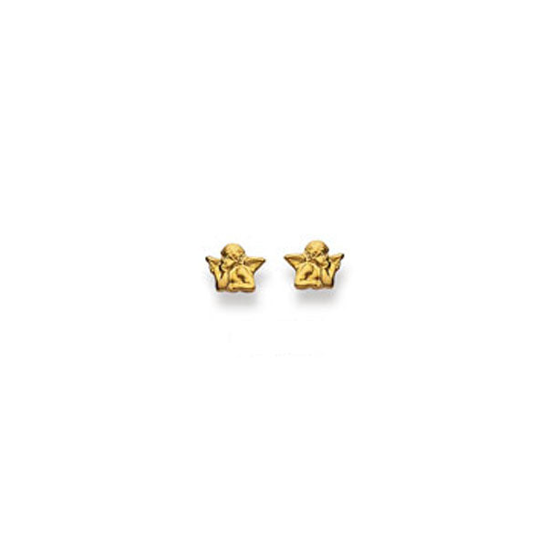 Schutzengel Ohrstecker in 18 Karat Gelbgold - 1163.03013/0001