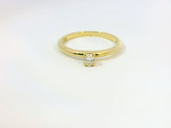 Bague de fiançailles Linden en or jaune 18 carats 750 millièmes et diamants - YZ0004326