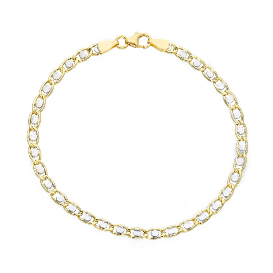 Stäbchenkette Bracelet Bicolor in 18 Karat Gold - VBE080GB21