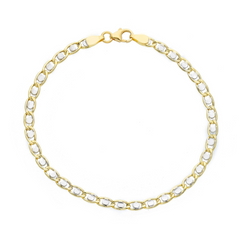 Stäbchenkette Bracelet Bicolor in 18 Karat Gold - VBE080GB21