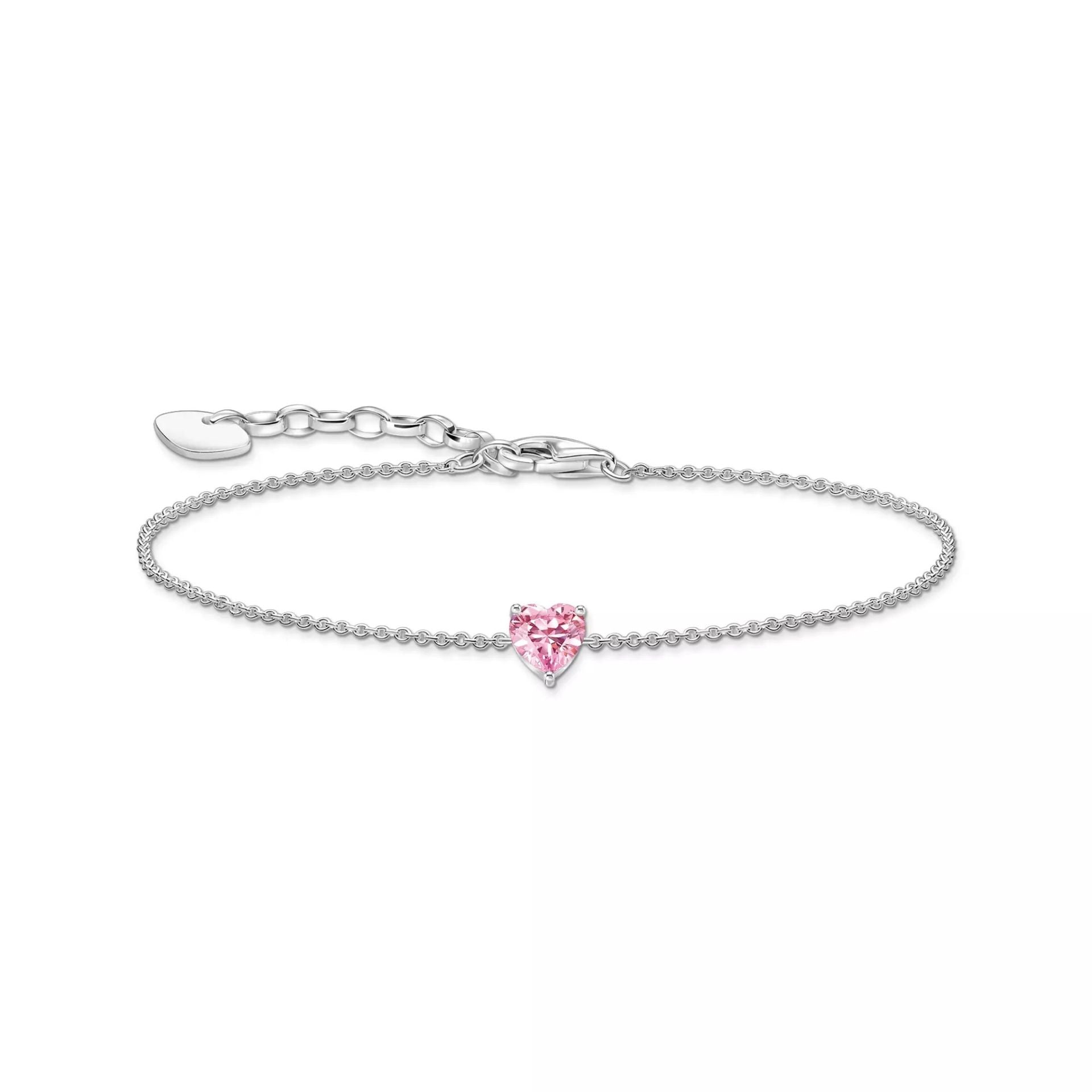 Thomas Sabo Armband Silber 925 mit pinkfarbenem Zirkonia-Herz – A2157-051-9-L19V