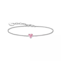 Thomas Sabo Armband Silber 925 mit pinkfarbenem Zirkonia-Herz – A2157-051-9-L19V