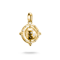 Thomas Sabo Charm Anhänger Drehbare Erdkugel mit weissem Zirkonia 18K Vergoldet – CC1348-M01-14