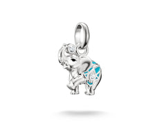 Thomas Sabo Elefant Charm Connect Silber mit Türkiser Emaille – CC1327-041-17