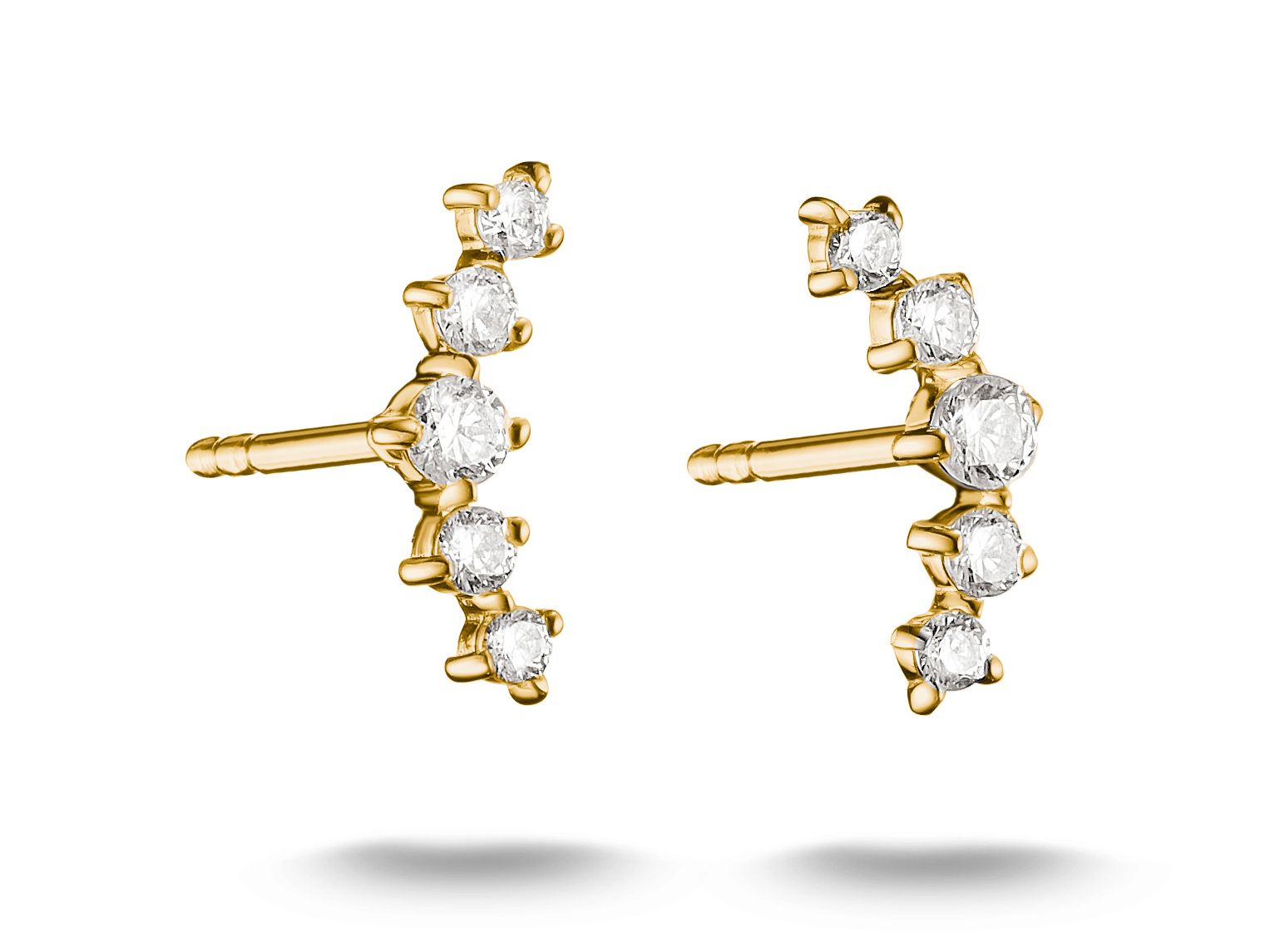Thomas Sabo Ohrstecker mit weissem Zirkonia 18K Vergoldet Goldfarben – H2375-M01-14