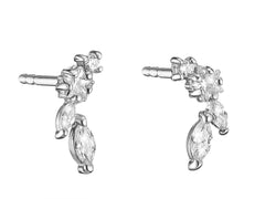 Thomas Sabo Ohrstecker Silber 925 mit weissen Zirkonia im Blätterdesign