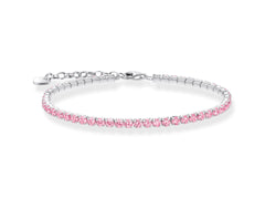 Thomas Sabo Sparkling Pink Tennisarmband Silber 925 mit pinkfarbenen Zirkonia – A2167-051-9-L19V