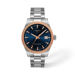Tissot Gentleman Goldlünette Powermatic 80 Herrenuhr 38 mm Blau – T934.807.41.041.00