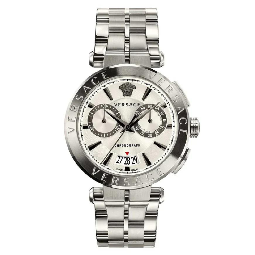 Versace Herrenuhr Aion Silber, 45 mm - VBR040017
