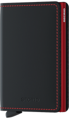 Secrid Slimwallet Matte Black-Red mit Gravur - SM-Black & Red
