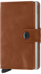 Secrid Miniwallet Vintage Cognac Silver mit Gravur - MV-Cognac-Silver