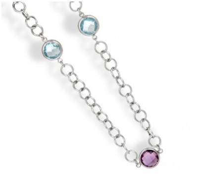 Collier, Silber 925 rhodiniert