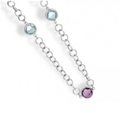 Collier, Silber 925 rhodiniert