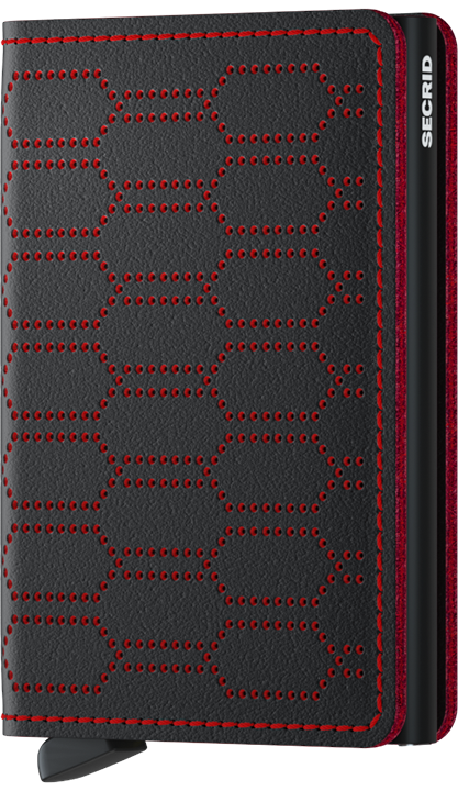 Secrid Slimwallet Fuel Black-Red mit Gravur - SFu-Black-Red