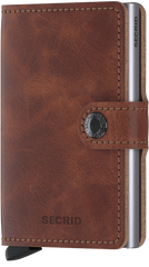 MINIWALLET VINTAGE BROWN MIT-OHNE GRAVUR