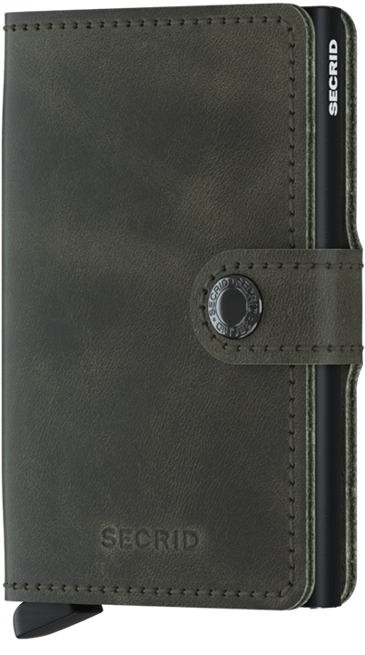 Secrid Miniwallet VINTAGE OLIVE-BLACK mit Gravur - MV-Olive-Black
