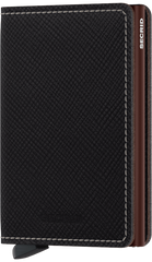 Secrid Slimwallet Saffiano Brown mit Gravur - SSa-Brown
