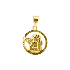 Baby Kinder Schutzengel Gelbgold Anhänger, 18/750 Karat - GA-269/18