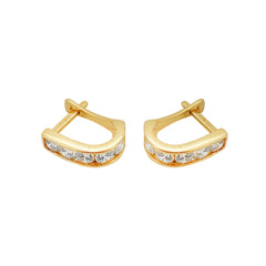Creolen mit Zirkonia 18 Karat Gelbgold 750 - GO-634/18