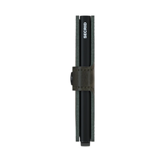 Portefeuille Mini Secrid Vintage Olive-Black avec gravure - MV-Olive-Black